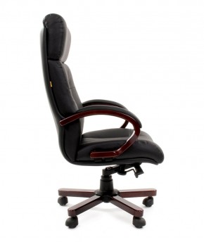 Кресло для руководителя CHAIRMAN  421 (Натуральная кожа) Черное в Талице - talica.ok-mebel.com | фото 3