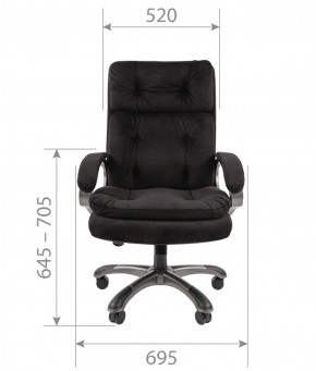 Кресло для руководителя  CHAIRMAN 442 (ткань черная) в Талице - talica.ok-mebel.com | фото 4