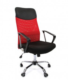 Кресло для руководителя CHAIRMAN 610 N (15-21 черный/сетка красный) в Талице - talica.ok-mebel.com | фото
