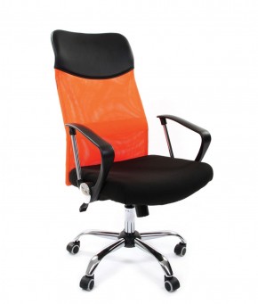 Кресло для руководителя CHAIRMAN 610 N (15-21 черный/сетка оранжевый) в Талице - talica.ok-mebel.com | фото