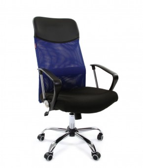 Кресло для руководителя CHAIRMAN 610 N (15-21 черный/сетка синий) в Талице - talica.ok-mebel.com | фото