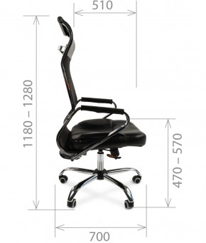 Кресло для руководителя CHAIRMAN 700 (Сетка) Черное в Талице - talica.ok-mebel.com | фото 5