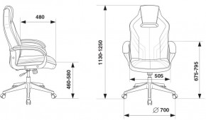 Кресло игровое Бюрократ VIKING 3 AERO BLACK EDITION в Талице - talica.ok-mebel.com | фото 4