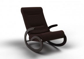 Кресло-качалка Мальта 10-Т-Ш (ткань/венге) ШОКОЛАД в Талице - talica.ok-mebel.com | фото