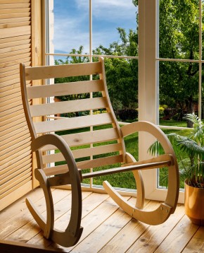 Кресло качалка не окрашенное ВЕНЕЦИЯ кресло маятниковое в Талице - talica.ok-mebel.com | фото