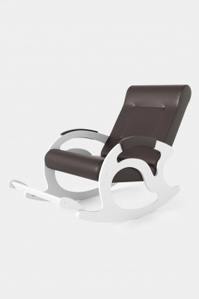 Кресло-качалка Тироль 12-К-В (экокожа/белые) ВЕНГЕ в Талице - talica.ok-mebel.com | фото 2