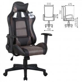 Кресло компьютерное BRABIX "GT Racer GM-100" (черное/коричневое) 531819 в Талице - talica.ok-mebel.com | фото 2