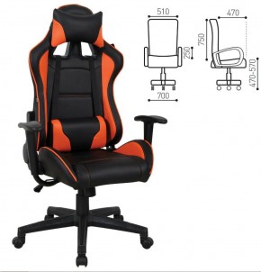 Кресло компьютерное BRABIX "GT Racer GM-100" (черное/оранжевое) 531925 в Талице - talica.ok-mebel.com | фото 2