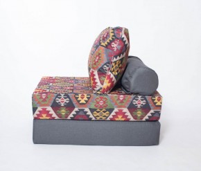 Кресло-кровать-пуф бескаркасное Прайм (мехико серый-графит) в Талице - talica.ok-mebel.com | фото