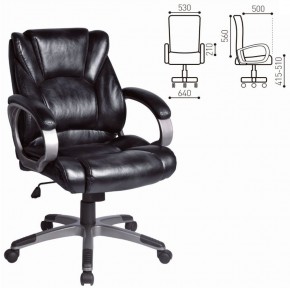 Кресло офисное BRABIX "Eldorado EX-504", экокожа, черное, 530874 в Талице - talica.ok-mebel.com | фото 3