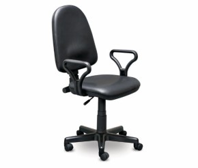 Кресло офисное Престиж+ (черный кожзам PV-1) г/п 140/ПВМ/ гольф в Талице - talica.ok-mebel.com | фото