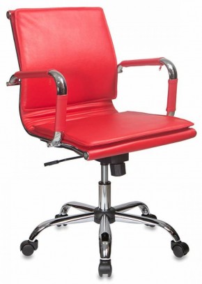 Кресло руководителя Бюрократ CH-993-LOW/RED красный в Талице - talica.ok-mebel.com | фото