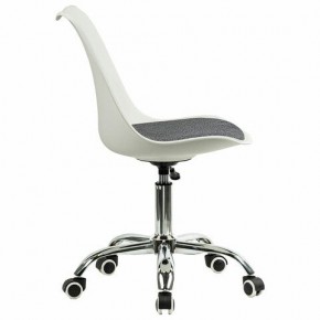 Кресло стул BRABIX "Eames MG-310 CH", хром, пластик белый, ткань серая, 532924 в Талице - talica.ok-mebel.com | фото 3