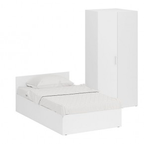 Кровать 1200 + Шкаф угловой Стандарт, цвет белый, ШхГхВ 123,5х203,5х70 + 81,2х81,2х200см., сп.м. 1200х2000 мм., без матраса, основание есть в Талице - talica.ok-mebel.com | фото
