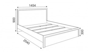 Кровать 1.4 М16 Стандарт с настилом Беатрис (Орех гепланкт) в Талице - talica.ok-mebel.com | фото
