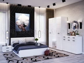 НЭНСИ NEW Кровать 1,4 м (Белый глянец холодный/Белый) в Талице - talica.ok-mebel.com | фото 2