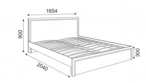 Кровать 1.6 М07 Стандарт с основанием Беатрис (Орех гепланкт) в Талице - talica.ok-mebel.com | фото