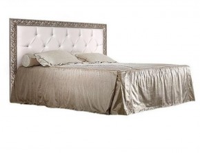 Кровать 2-х спальная (1,4 м) Тиффани штрих-лак/серебро с мягким изголовьем (ТФКР140-2) в Талице - talica.ok-mebel.com | фото