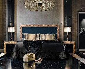 Кровать 2-х спальная (1,6 м) Тиффани Premium черная/золото с мягким элементом (Антрацит) с подъемным механизмомарт (ТФКР-3[3](П) в Талице - talica.ok-mebel.com | фото 2