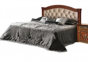 Кровать 2-х спальная с мягким изголовьем без изножья Карина-3 орех (К3КР-4[1]) в Талице - talica.ok-mebel.com | фото