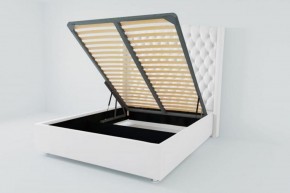 Кровать Берлин ЛЮКС с ПМ 1800 (экокожа белая) в Талице - talica.ok-mebel.com | фото 2