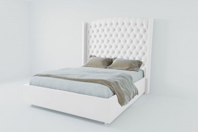 Кровать Берлин ЛЮКС с ПМ 2000 (экокожа белая) в Талице - talica.ok-mebel.com | фото 2