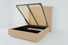 Кровать Берлин ЛЮКС с ПМ 900 (экокожа бежевая) в Талице - talica.ok-mebel.com | фото