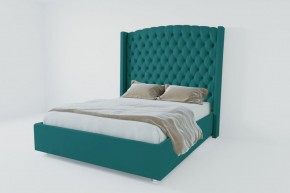 Кровать Берлин ЛЮКС с ПМ 900 (велюр бирюзовый) в Талице - talica.ok-mebel.com | фото 3