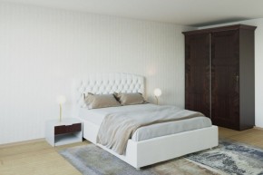 Кровать Берлин с ПМ 1800 (экокожа белая) в Талице - talica.ok-mebel.com | фото