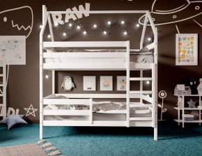 Кровать-домик двухъярусная 80*190 Белый в Талице - talica.ok-mebel.com | фото 2