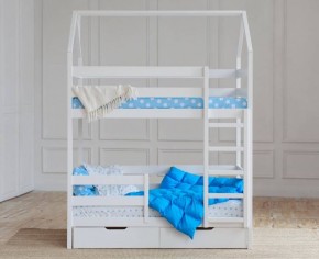 Кровать-домик двухъярусная 80*190 Белый в Талице - talica.ok-mebel.com | фото 5