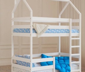 Кровать-домик двухъярусная 80*190 Белый в Талице - talica.ok-mebel.com | фото 6