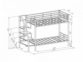 Кровать двухъярусная "Толедо" Слоновая кость/Венге в Талице - talica.ok-mebel.com | фото 2