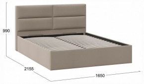 Кровать двуспальная Глосс с ПМ Тип 1 в Талице - talica.ok-mebel.com | фото 4