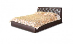 Кровать Флоренция 1600 в к/з "Классик 307 коричневый" (серия Норма) + основание + ПМ в Талице - talica.ok-mebel.com | фото