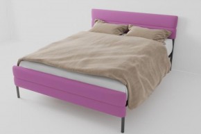 Кровать Горизонт Мини с ортопедическим основанием 800 (велюр розовый) в Талице - talica.ok-mebel.com | фото 1