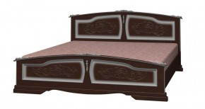 ЕЛЕНА Кровать из массива 1400 (Орех темный) в Талице - talica.ok-mebel.com | фото