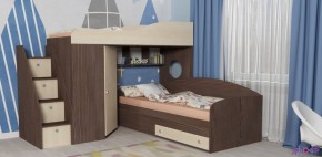 Кровать Кадет-2 с универсальной лестницей в Талице - talica.ok-mebel.com | фото 2