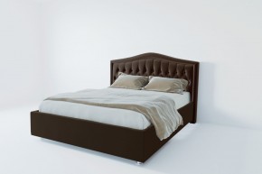 Кровать Калининград с ПМ 1600 (экокожа коричневая) в Талице - talica.ok-mebel.com | фото 2