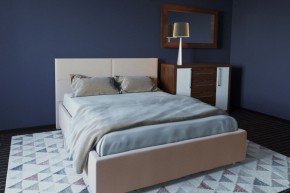 Кровать Корсика с ПМ 1800 (экокожа бежевая) в Талице - talica.ok-mebel.com | фото 2