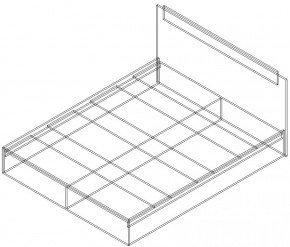 СОФИЯ Кровать КР1600 (венге/дуб белфорт) щиты в Талице - talica.ok-mebel.com | фото 2
