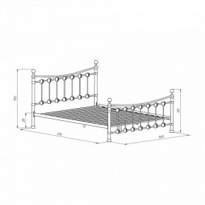 Кровать металлическая "Эльда" Черный/Золото в Талице - talica.ok-mebel.com | фото 2