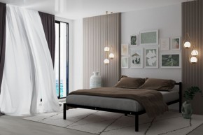Кровать Мета с матрасом 1200 (черный) в Талице - talica.ok-mebel.com | фото 2