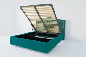 Кровать Нягань с ПМ 1400 (велюр бирюзовый) в Талице - talica.ok-mebel.com | фото