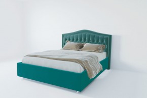 Кровать Нягань с ПМ 1400 (велюр бирюзовый) в Талице - talica.ok-mebel.com | фото 2