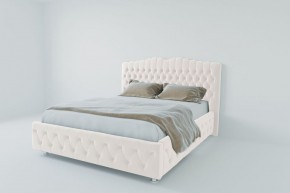 Кровать Нягань с ПМ 1600 (экокожа белая) в Талице - talica.ok-mebel.com | фото 2