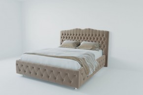 Кровать Нягань с ПМ 800 (велюр серый) в Талице - talica.ok-mebel.com | фото 2
