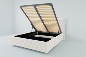 Кровать Нягань с ПМ 900 (экокожа белая) в Талице - talica.ok-mebel.com | фото 2