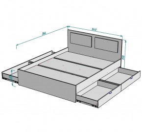 Кровать Ольга L34 (1600) 4 ящика в Талице - talica.ok-mebel.com | фото 2