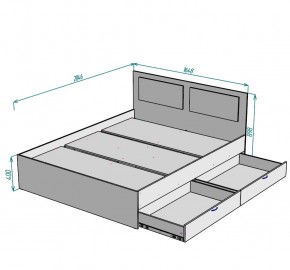 Кровать Ольга L39 (1600) 2 ящика в Талице - talica.ok-mebel.com | фото 2